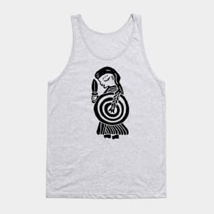 Norse Valkyrie Viking Woman Design (Black Ink Version) Tank Top